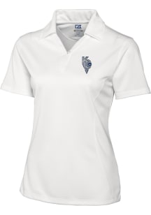 Cutter and Buck Kansas City Royals Womens White City Connect Drytec Genre Short Sleeve Polo Shir..