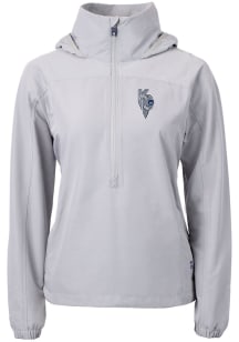 Cutter and Buck Kansas City Royals Womens Grey City Connect Charter Eco Long Sleeve Pullover