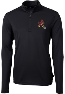 Cutter and Buck Iowa State Cyclones Mens Black Virtue Long Sleeve 1/4 Zip Pullover