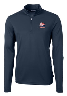 Cutter and Buck Shippensburg Raiders Mens Navy Blue Virtue Long Sleeve 1/4 Zip Pullover