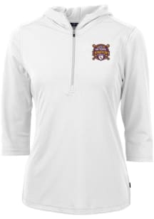 Cutter and Buck LSU Tigers Womens White 2023 College World Series Champions Virtue Eco Pique Hoo..