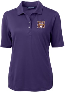 Cutter and Buck LSU Tigers Womens Purple 2023 College World Series Champions Virtue Eco Pique Sh..