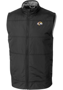 Cutter and Buck Los Angeles Rams Mens Black Stealth Sleeveless Jacket