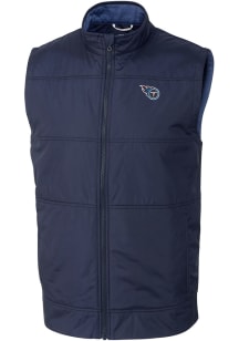 Cutter and Buck Tennessee Titans Mens Navy Blue Stealth Sleeveless Jacket