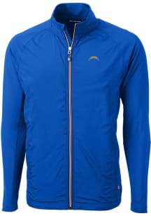 Cutter and Buck Los Angeles Chargers Mens Blue Adapt Eco Light Weight Jacket