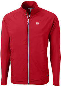 Cutter and Buck New York Giants Mens Red Adapt Eco Light Weight Jacket