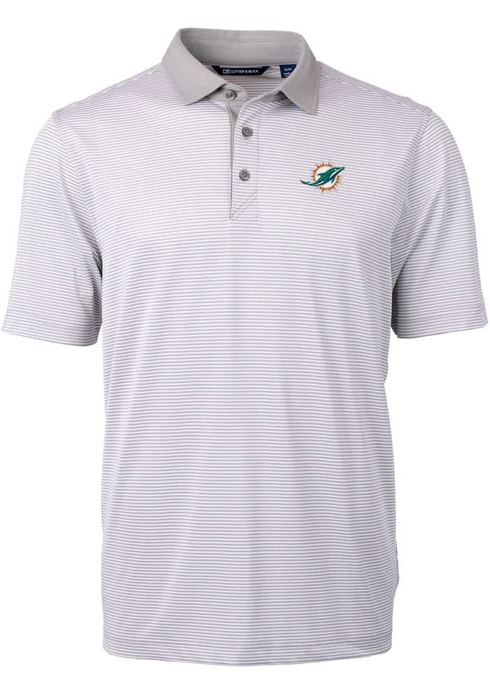 Miami Dolphins Cutter & Buck Team Virtue Eco Pique Recycled Polo - Orange