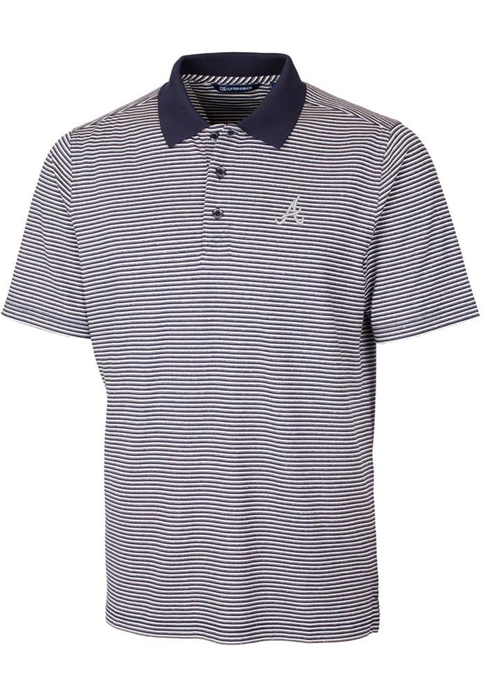 Atlanta Braves Cutter & Buck Prospect Textured Stretch Polo - Navy