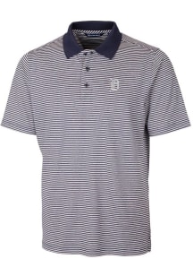 Cutter and Buck Detroit Tigers Mens Navy Blue Forge Tonal Stripe Short Sleeve Polo