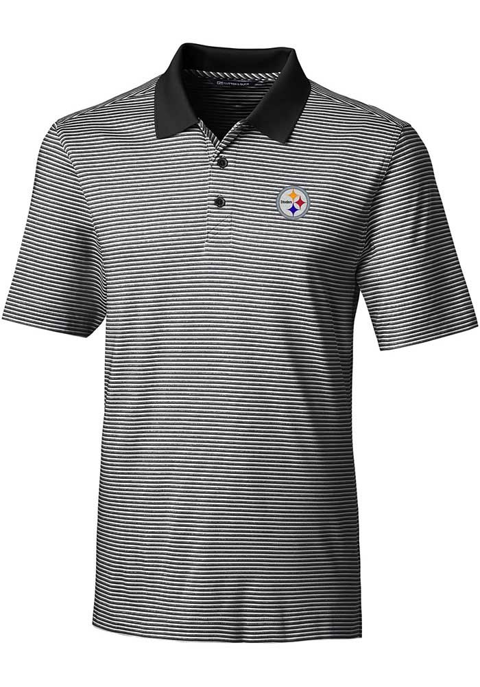 Pittsburgh Steelers Cutter & Buck Yellow Gold Knit Golf Polo Shirt