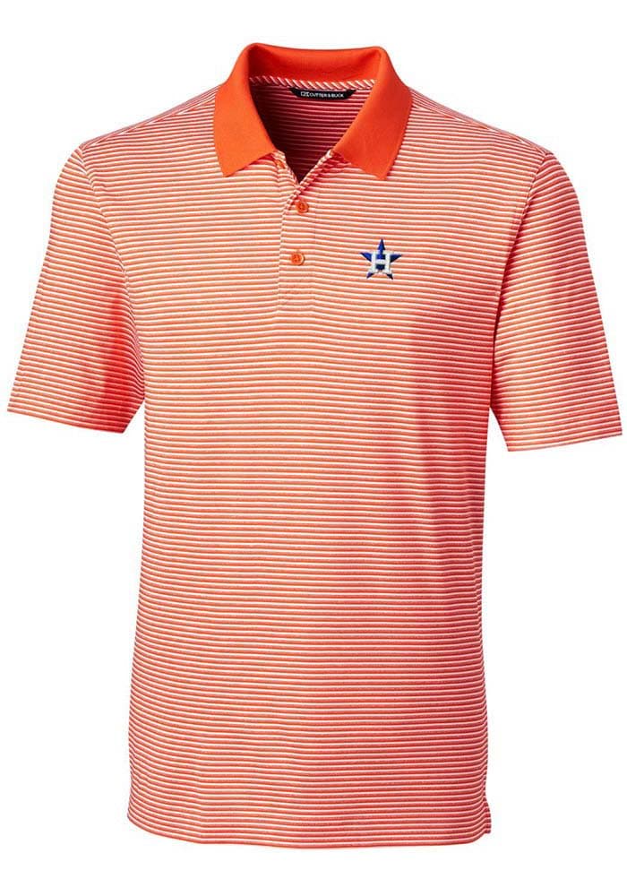 Cutter & Buck Men's Houston Astros Forge Tonal Stripe Big Polo