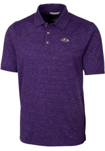 Cutter and Buck Baltimore Ravens Mens Purple Advantage Space Dye Short Sleeve Polo