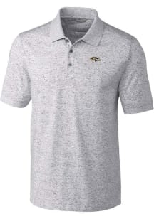 Cutter and Buck Baltimore Ravens Mens Grey Advantage Space Dye Short Sleeve Polo