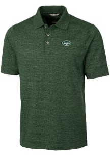 Cutter and Buck New York Jets Mens Green Advantage Short Sleeve Polo