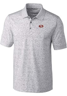 Cutter and Buck San Francisco 49ers Mens Grey Advantage Space Dye Short Sleeve Polo