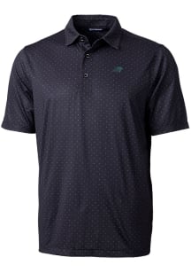 Cutter and Buck Carolina Panthers Mens Black Pike Short Sleeve Polo