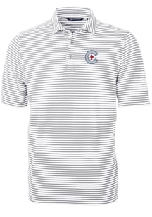 Cutter and Buck Chicago Cubs Big and Tall Grey City Connect Virtue Eco Pique Big and Tall Golf S..