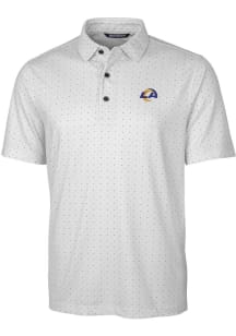 Cutter and Buck Los Angeles Rams Mens Charcoal Pike Short Sleeve Polo