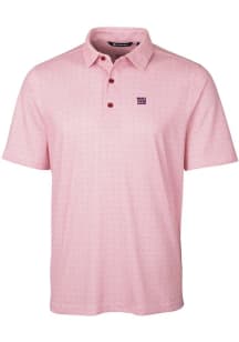 Cutter and Buck New York Giants Mens Red Pike Short Sleeve Polo