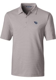 Cutter and Buck Tennessee Titans Mens Grey Forge Pencil Stripe Short Sleeve Polo