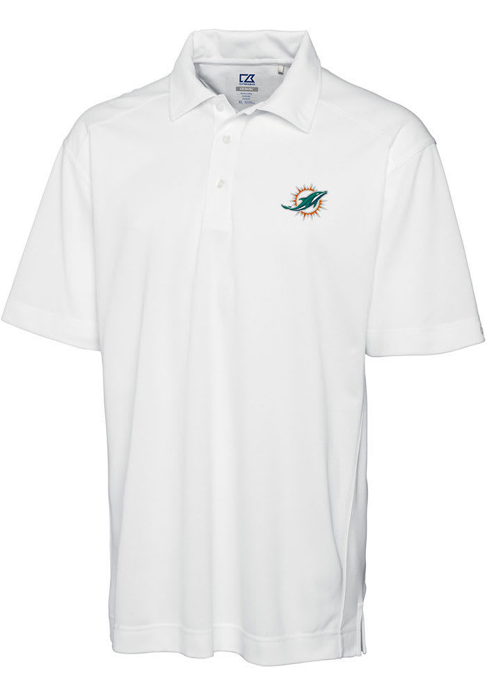 Cutter & Buck, Shirts, Cutter And Buck Orange Nfl Miami Dolphins Golf Dry  Tec Polo Shirt