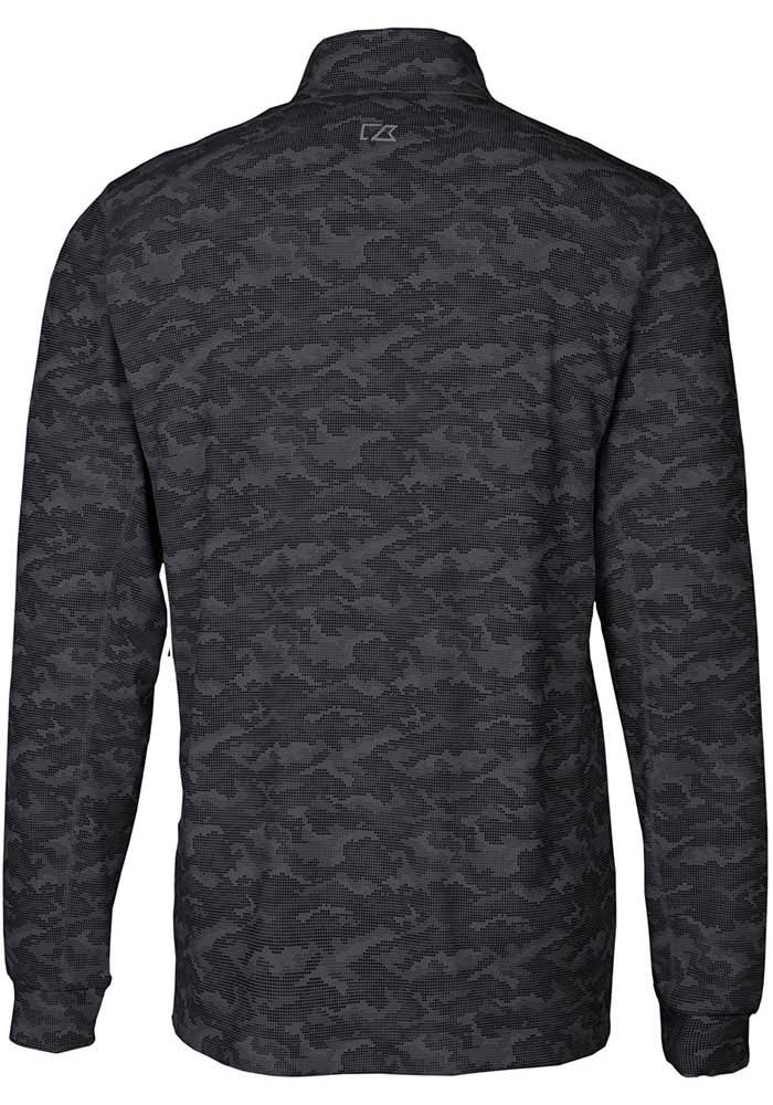 Cutter and Buck Cincinnati Bengals Mens Black Traverse Camo Long Sleeve Qtr Zip Pullover