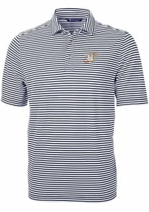 Cutter and Buck Houston Astros Navy Blue City Connect Virtue Eco Pique Stripe Big and Tall Polo