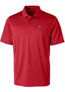 Cutter and Buck Tampa Bay Buccaneers Mens Red Prospect Short Sleeve Polo