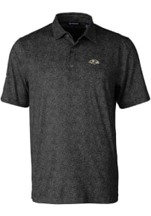 Cutter and Buck Baltimore Ravens Mens Black Pike Constellation Short Sleeve Polo