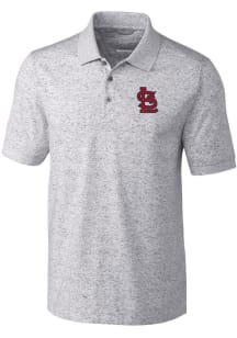 Cutter and Buck St Louis Cardinals Mens Grey Advantage Space Short Sleeve Polo