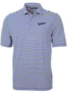 Cutter and Buck Los Angeles Dodgers Blue City Connect Virtue Eco Pique Stripe Big and Tall Polo