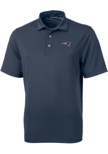 Cutter and Buck New England Patriots Mens Navy Blue Virtue Eco Pique Short Sleeve Polo