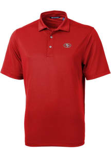 Cutter and Buck San Francisco 49ers Mens Red Virtue Eco Pique Short Sleeve Polo