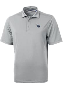 Cutter and Buck Tennessee Titans Mens Grey Virtue Eco Pique Short Sleeve Polo