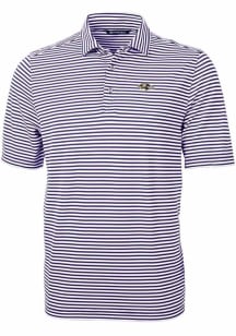 Cutter and Buck Baltimore Ravens Mens Purple Virtue Eco Pique Short Sleeve Polo