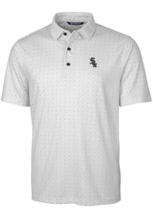 Cutter and Buck Chicago White Sox Mens Charcoal Pike Double Dot Short Sleeve Polo
