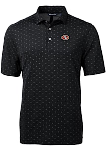 Cutter and Buck San Francisco 49ers Mens Black Virtue Eco Pique Tle Short Sleeve Polo
