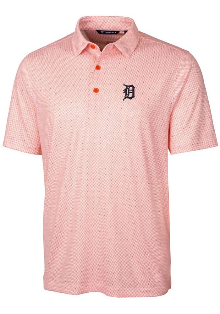 Men's Antigua Detroit Tigers Orange Balance Polo