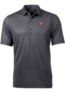 Cutter and Buck San Francisco 49ers Mens Black Pike Banner Short Sleeve Polo