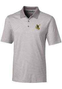Cutter and Buck Pittsburgh Steelers Grey Historic Forge Tonal Stripe Big and Tall Polo