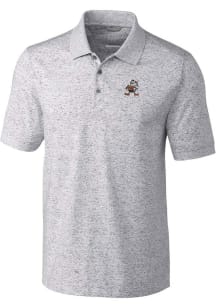 Cutter and Buck Cleveland Browns Mens Grey Space Dye Big and Tall Polos Shirt