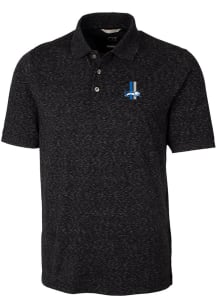 Cutter and Buck Detroit Lions Black Historic Space Dye Big and Tall Polo