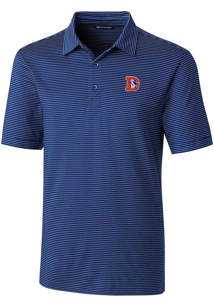 Denver Broncos Cutter & Buck Big & Tall Forge Pencil Stripe Polo