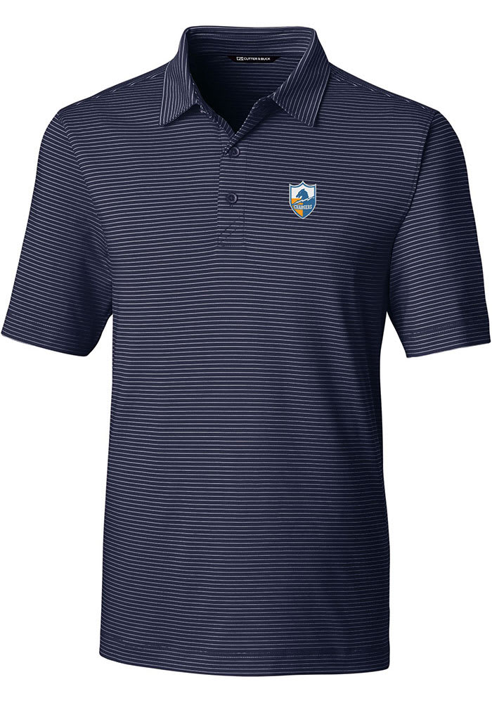Los Angeles Chargers Cutter and Buck Navy Blue Forge Big and Tall Polo