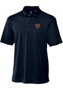 Cutter and Buck Chicago Bears Mens Navy Blue Drytec Genre Big and Tall Polos Shirt