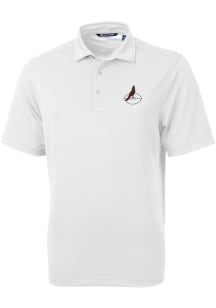Cutter and Buck Arizona Cardinals White Historic Virtue Eco Pique Big and Tall Polo
