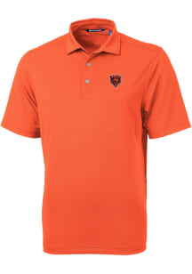 Cutter and Buck Chicago Bears Mens Orange Virtue Eco Pique Big and Tall Polos Shirt