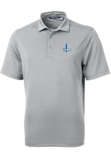 Cutter and Buck Detroit Lions Grey Historic Virtue Eco Pique Big and Tall Polo