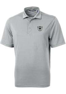 Cutter and Buck Las Vegas Raiders Grey Historic Virtue Eco Pique Big and Tall Polo