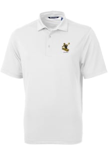 Cutter and Buck Pittsburgh Steelers White Historic Virtue Eco Pique Big and Tall Polo